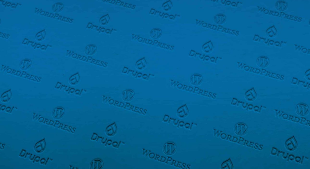 Drupal and WordPress logos